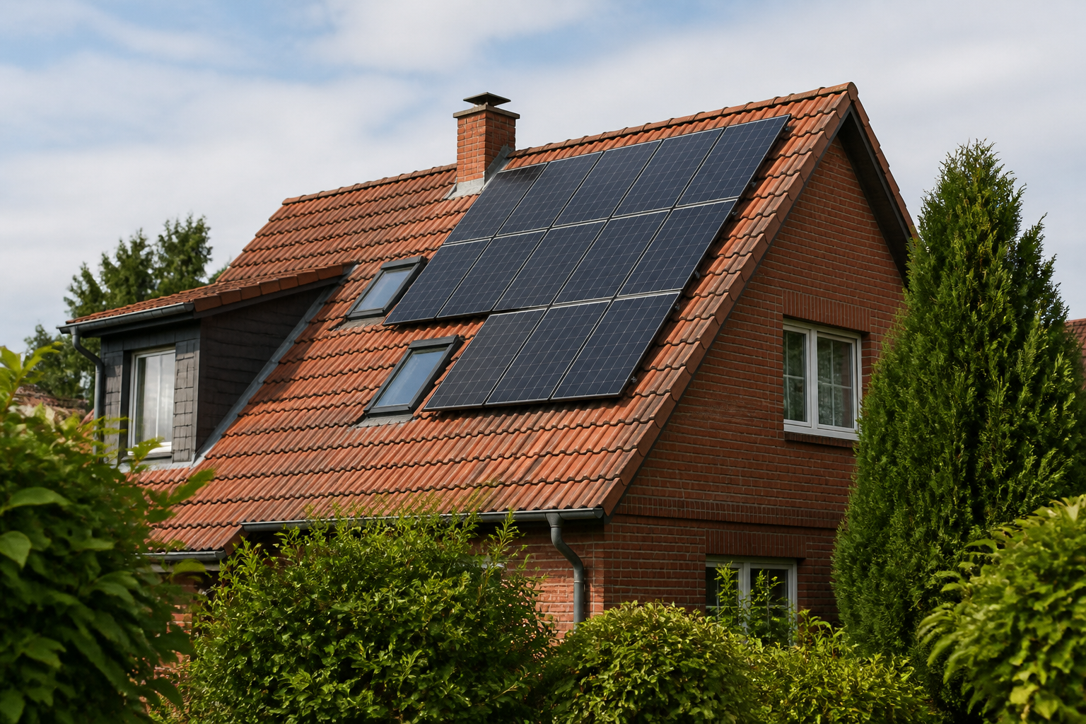 Editoriales Motiv zum Ratgeber Photovoltaikanlage beim Immobilienverkauf: Eigentum, Leistung und Vertrag auseinanderhalten